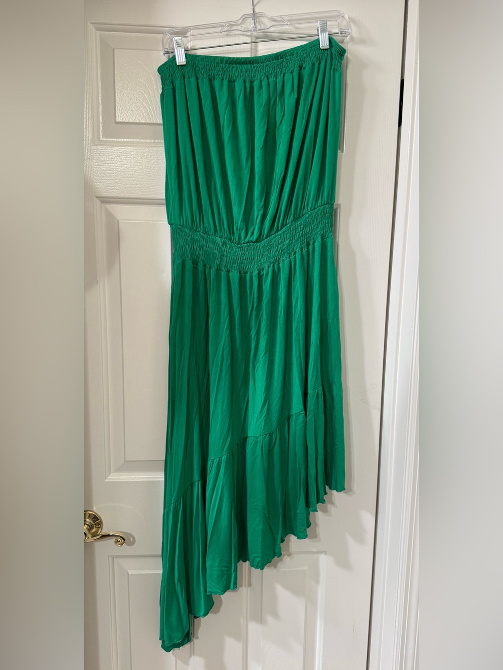 Cupshe Emerald Green Strapless High-Low Dress